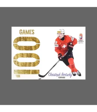 2024 IIHF World Championship #SUIP02 Christoph Bertschy (Team Switzerland) 100 games | AMPIR Trading Cards