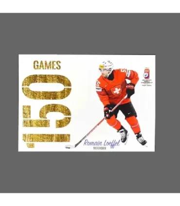 2024 IIHF World Championship #SUIP04 Romain Loeffel (Team Switzerland) 150 games | AMPIR Trading Cards