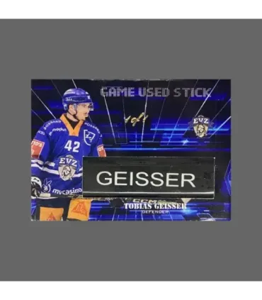 2023/24 AMPIR Game Used Stick #NLS31-3 Tobias Geisser (EV Zug) 1 of 1 | AMPIR Trading Cards