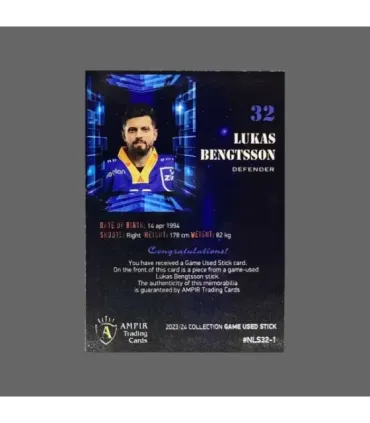 2023/24 AMPIR Game Used Stick #NLS32-1 Lukas Bengtsson (EV Zug)  | AMPIR Trading Cards