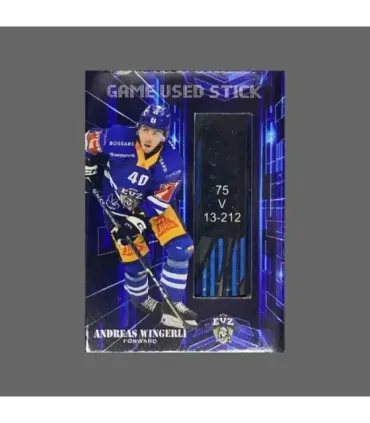 2023/24 AMPIR Game Used Stick #NLS33-2 Andreas Wingerli (EV Zug)  | AMPIR Trading Cards