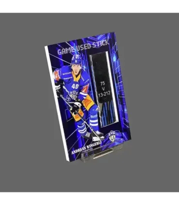 2023/24 AMPIR Game Used Stick #NLS33-2 Andreas Wingerli (EV Zug)  | AMPIR Trading Cards