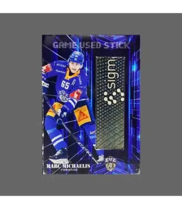 2023/24 AMPIR Game Used Stick #NLS35-1 Marc Michaelis (EV Zug)  | AMPIR Trading Cards