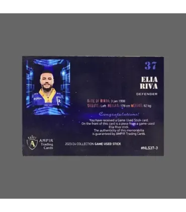 2023/24 AMPIR Game Used Stick #NLS37-3 Elia Riva (EV Zug) 1 of 1 | AMPIR Trading Cards