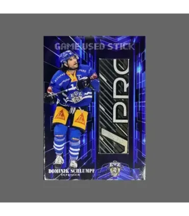 2023/24 AMPIR Game Used Stick #NLS38-1 Dominik Schlumpf (EV Zug)  | AMPIR Trading Cards