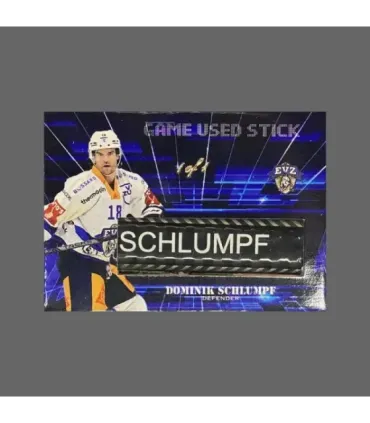 2023/24 AMPIR Game Used Stick #NLS38-3 Dominik Schlumpf (EV Zug) 1 of 1 | AMPIR Trading Cards