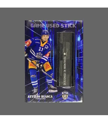 2023/24 AMPIR Game Used Stick #NLS29-2 Attilio Biasca (EV Zug)  | AMPIR Trading Cards