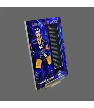 2022/23 AMPIR Game Used Stick #NLS01-1 Fabrice Herzog (EV Zug)  | AMPIR Trading Cards