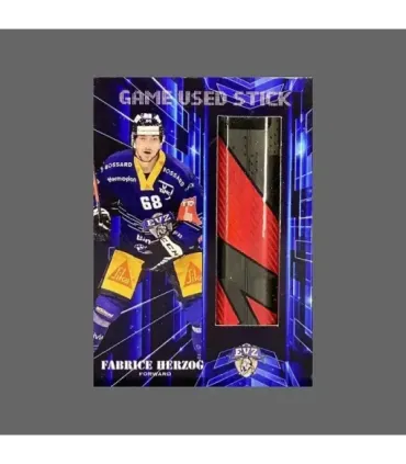 2022/23 AMPIR Game Used Stick #NLS01-2 Fabrice Herzog (EV Zug)  | AMPIR Trading Cards