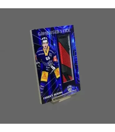 2022/23 AMPIR Game Used Stick #NLS01-2 Fabrice Herzog (EV Zug)  | AMPIR Trading Cards