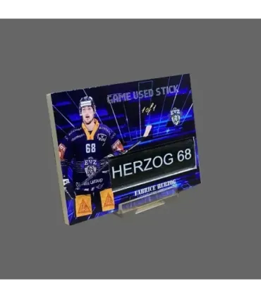 2022/23 AMPIR Game Used Stick #NLS01-3 Fabrice Herzog (EV Zug) 1 of 1 | AMPIR Trading Cards