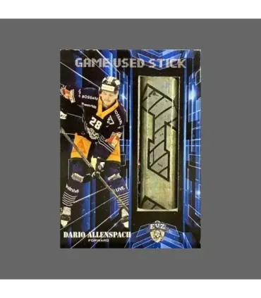 2022/23 AMPIR Game Used Stick #NLS02-2 Dario Allenspach (EV Zug)  | AMPIR Trading Cards