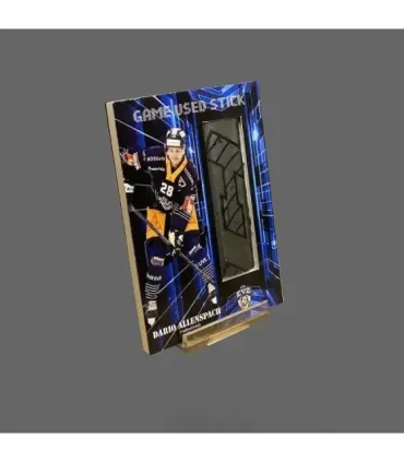 2022/23 AMPIR Game Used Stick #NLS02-2 Dario Allenspach (EV Zug)  | AMPIR Trading Cards