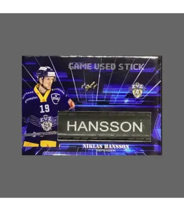 2022/23 AMPIR Game Used Stick #NLS07-3 Niklas Hansson (EV Zug) 1 of 1 | AMPIR Trading Cards