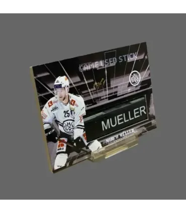 2022/23 AMPIR Game Used Stick #NLS09-3 Mirco Müller (HC Lugano) 1 of 1 | AMPIR Trading Cards