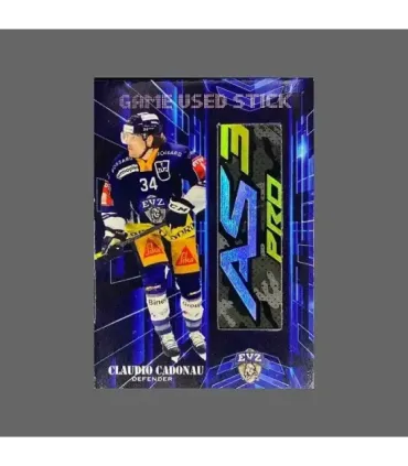 2022/23 AMPIR Game Used Stick #NLS10-1 Claudio Cadonau  (EV Zug)  | AMPIR Trading Cards