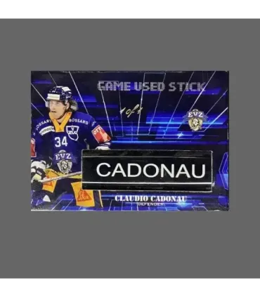 2022/23 AMPIR Game Used Stick #NLS10-3 Claudio Cadonau  (EV Zug) 1 of 1 | AMPIR Trading Cards