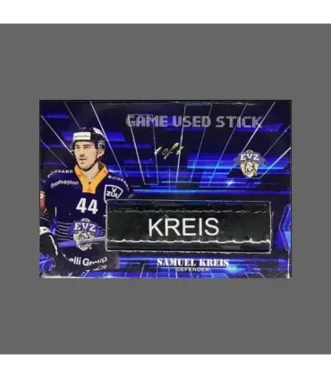 2022/23 AMPIR Game Used Stick #NLS13-3 Samuel Kreis (EV Zug) 1 of 1 | AMPIR Trading Cards