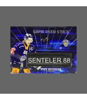 2022/23 AMPIR Game Used Stick #NLS15-3 Sven Senteler (EV Zug) 1 of 1 | AMPIR Trading Cards