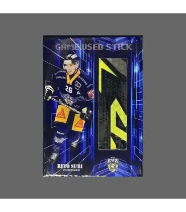 2022/23 AMPIR Game Used Stick #NLS21-1 Reto Suri (EV Zug)  | AMPIR Trading Cards