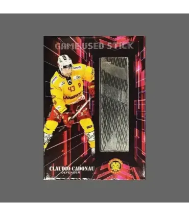 2022/23 AMPIR Game Used Stick #NLS24-1 Claudio Cadonau (SCL Tigers)  | AMPIR Trading Cards