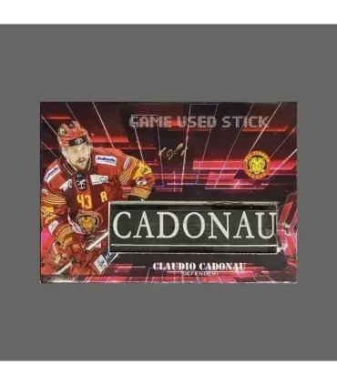 2022/23 AMPIR Game Used Stick #NLS24-3 Claudio Cadonau (SCL Tigers) 1 of 1 | AMPIR Trading Cards