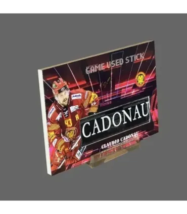 2022/23 AMPIR Game Used Stick #NLS24-3 Claudio Cadonau (SCL Tigers) 1 of 1 | AMPIR Trading Cards