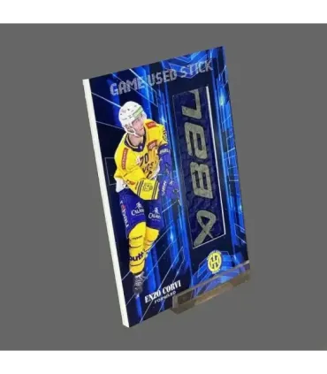 2022/23 AMPIR Game Used Stick #NLS26-1 Enzo Corvi (HC Davos)  | AMPIR Trading Cards