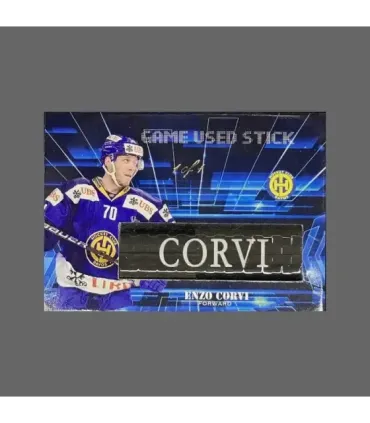 2022/23 AMPIR Game Used Stick #NLS26-3 Enzo Corvi (HC Davos) 1 of 1 | AMPIR Trading Cards