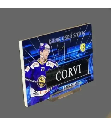 2022/23 AMPIR Game Used Stick #NLS26-3 Enzo Corvi (HC Davos) 1 of 1 | AMPIR Trading Cards
