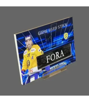 2022/23 AMPIR Game Used Stick #NLS27-3 Michael Fora (HC Davos) 1 of 1 | AMPIR Trading Cards